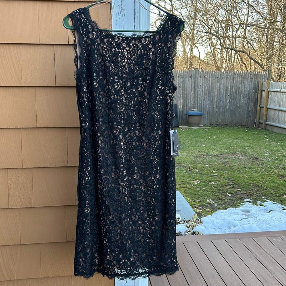 NWT Adrianna Papell Black Lace Dress